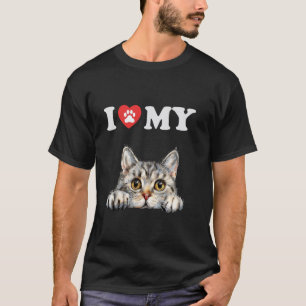 Camiseta Amo a mi gatito American Shorthair Gato Divertido