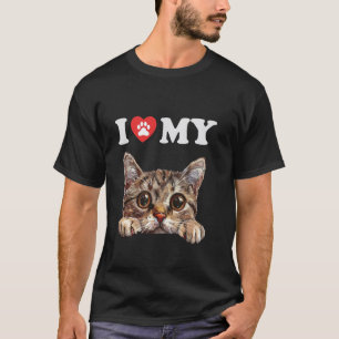 Camiseta Amo a mi gatito Foldex Gato divertido Amante de ga