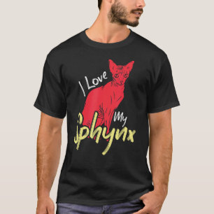 Camiseta Amo a mi gatito Sphynx dueño de mascota gato Sphyn
