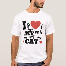 Camiseta Amo a mi gato
