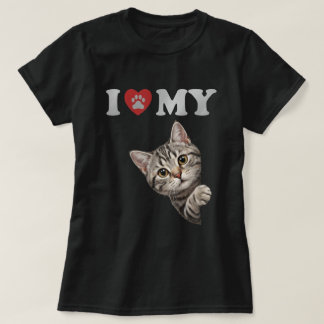 Camiseta Amo a mi gato American Shorthair arte