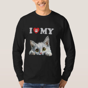Camiseta Amo a mi gato Angora Turca Kitten Gracioso Gato Am