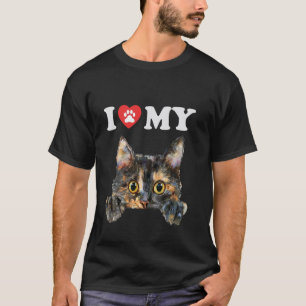 Camiseta Amo a mi gato Chantilly-Tiffany gatito Gato divert