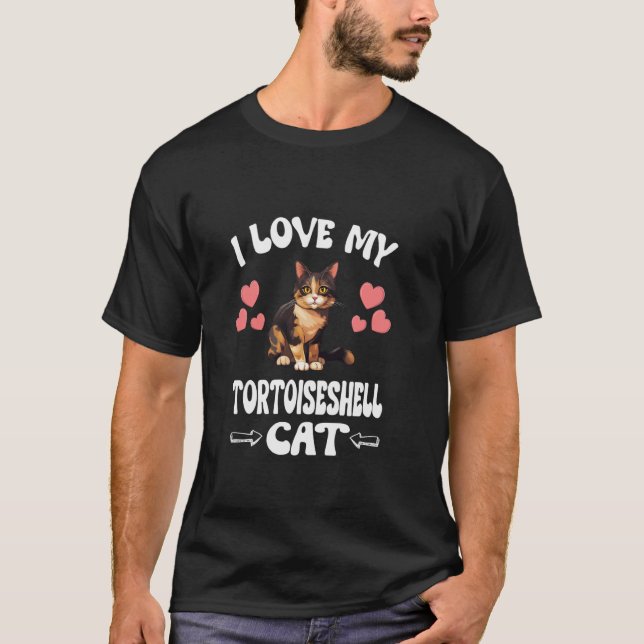 Camiseta Amo a mi gato con caparazón de tortuga (Anverso)