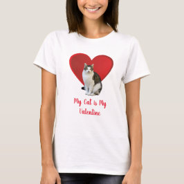 Camiseta Amo a mi gato / Día de San Valentín