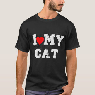 Camiseta Amo a mi gato divertido