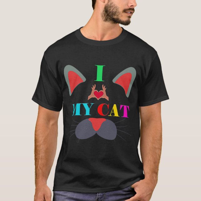 Camiseta amo a mi gato hasta el infinito Cat 1 (Anverso)