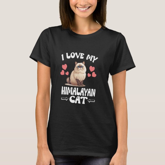 Camiseta Amo a mi gato himalayo (Anverso)