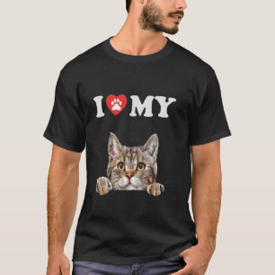 Camiseta Amo a mi gato Kitten brasileño de pelo corto Gato