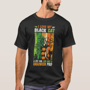 Camiseta Amo a mi gato negro una mascota para toda la vida
