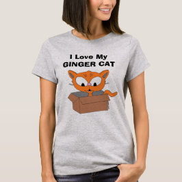 Camiseta Amo a mi gato pelirrojo