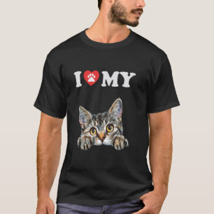 Camiseta Amo a mi gato Pixie Bob gatito divertido amante de
