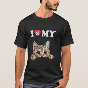Camiseta Amo a mi gato Serengeti gatito divertido amante de
