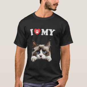 Camiseta Amo a mi gato Snowshoe Kitten divertido gato amant
