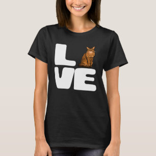 Camiseta Amo a mi gato somalí