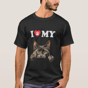 Camiseta Amo a mi gato York Chocolate Kitten divertido amor
