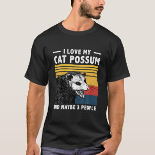 Camiseta Amo a mi gato zarigüeya y tal vez a 3 personas Zar