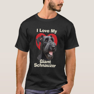 Camiseta Amo A Mi Gigante Schnauzer Ppy Perro