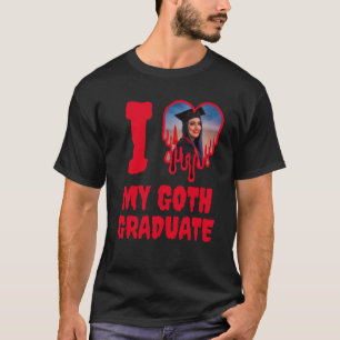 Camiseta Amo a mi Gótico graduado Sangre Rojo Foto