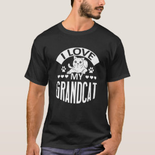 Camiseta Amo a mi Grandcat  Gato  Abuelo Abuela Abuelo