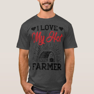 Camiseta Amo a mi granjero Gracioso agricultor Tractor Anim
