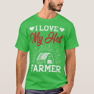 Camiseta Amo a mi granjero Gracioso agricultor Tractor Anim