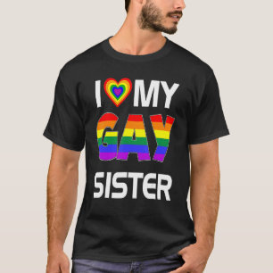 Camiseta Amo A Mi Hermana Gay Lgbt Orgullo Arcoiris Lesbian