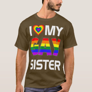 Camiseta Amo a mi hermana gay LGTB Orgullo arcoiris