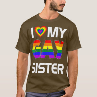 Camiseta Amo a mi hermana gay LGTB Orgullo arcoiris