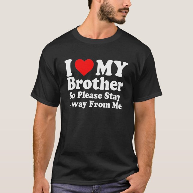 Camiseta Amo A Mi Hermano Divertido Corazón Hermano Amo Mi (Anverso)