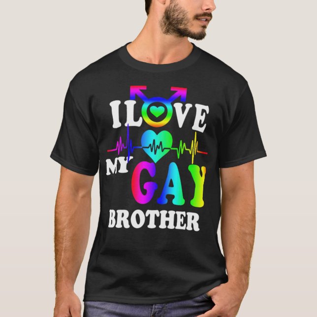 Camiseta Amo a mi hermano gay LGBT (Anverso)