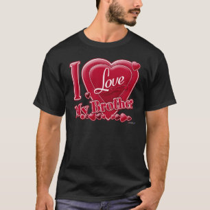 Camiseta Amo a mi hermano rojo - corazón