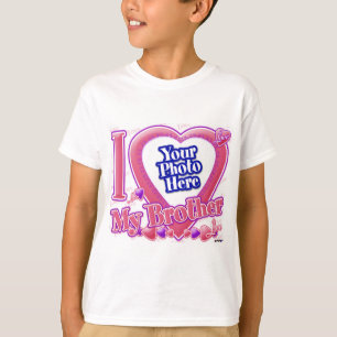 Camiseta Amo a mi hermano rosa/morado - foto