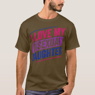 Camiseta Amo a mi hija bisexual Bi Orgullo LGBT