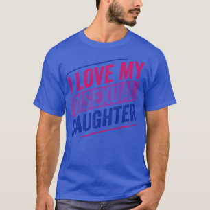 Camiseta Amo a mi hija bisexual Bi Orgullo LGBT