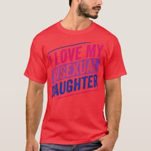 Camiseta Amo a mi hija bisexual Bi Orgullo LGBT
