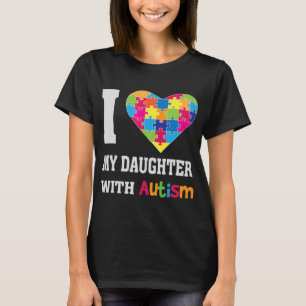 Camiseta Amo A Mi Hija Con Autismo - Orgullosa Mamá Papá 