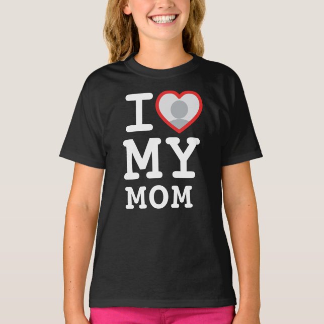 Camiseta Amo a mi hija de fotos de mamá (Anverso)