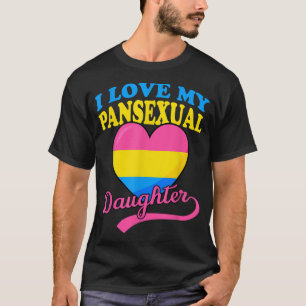 Camiseta Amo a mi Hija Pansexual Mamá Papá Lgbtq Par