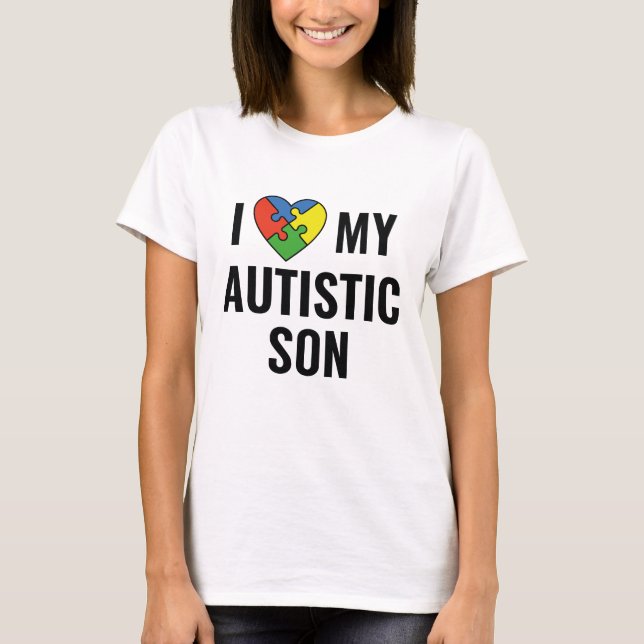 Camiseta Amo a mi hijo autista (Anverso)