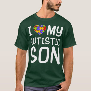 Camiseta Amo A Mi Hijo Autista Sensibilización Sobre El Aut