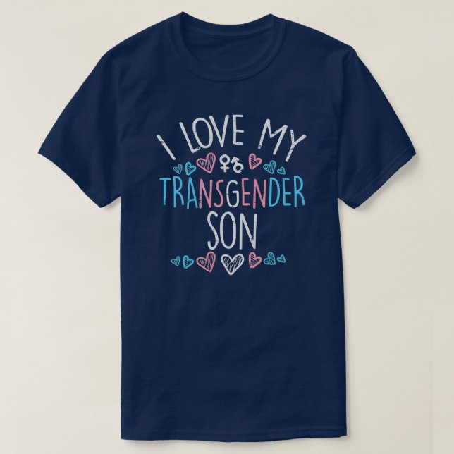 Camiseta Amo a mi hijo transgénero Trans Orgullo Mamá  (Diseño del anverso)