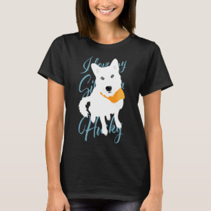 Camiseta Amo a mi Husky Siberiano perro de nieve blanco con