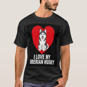 Camiseta Amo a mi Husky Siberiano Regalo para amantes de pe