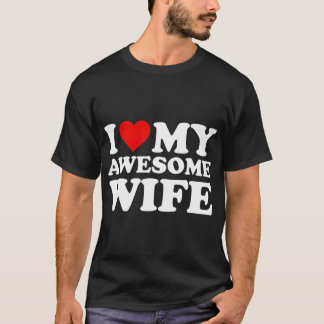 Camiseta Amo a mi increíble esposa con corazón