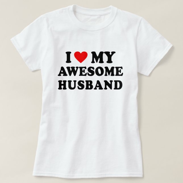 Camiseta Amo a mi increíble marido (Diseño del anverso)