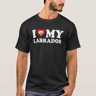 Camiseta Amo a mi labrador adorable retriever labrador amar