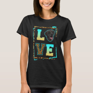 Camiseta Amo a mi labrador retriever negro mamá lab negra D