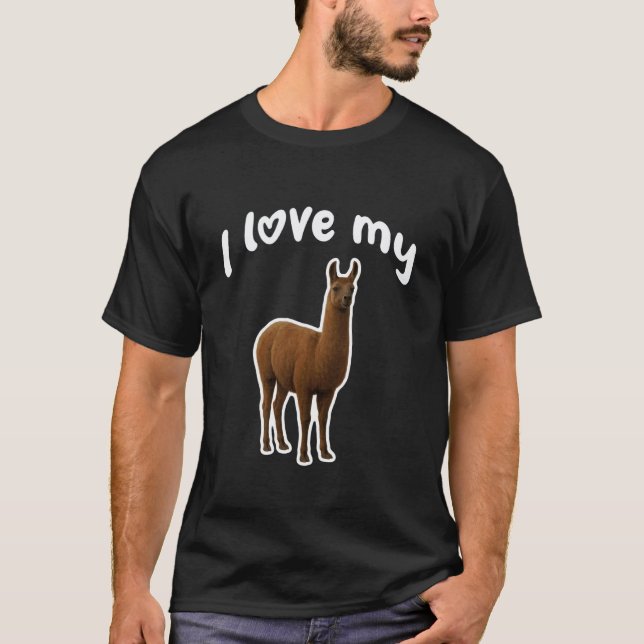 Camiseta Amo a mi llama (Anverso)
