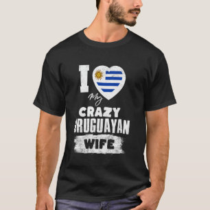 Camiseta Amo a mi loca esposa uruguaya divertida